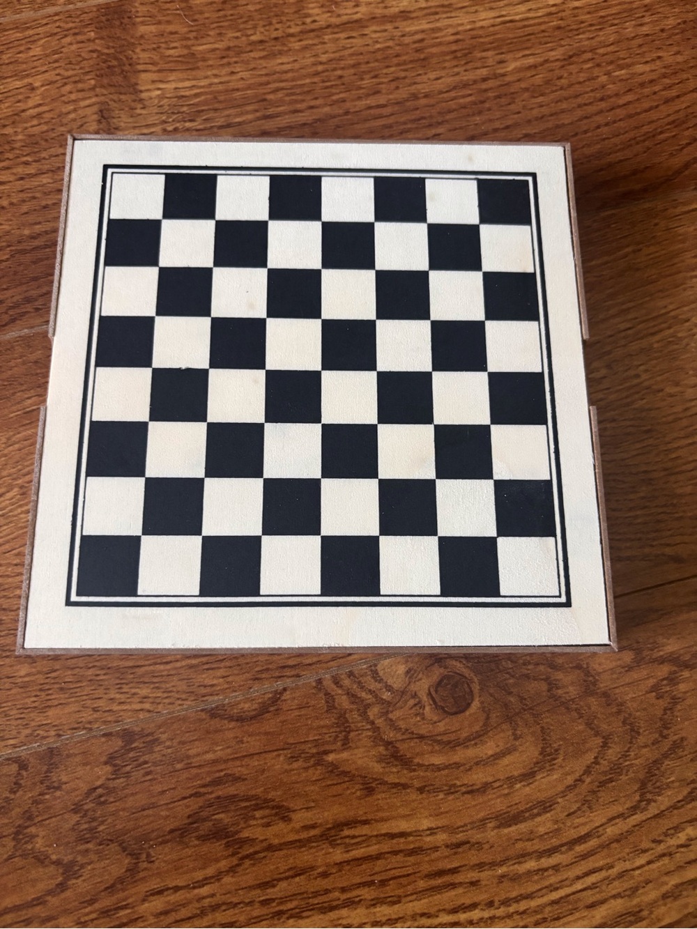 Classic Black and White Wooden Chess Board - Unbranded